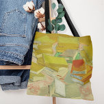 Bolsa Tote Pilares dos romances franceses | Vincent Van Gogh<br><div class="desc">Piles of French Novels (1887),  do artista poste-impressionista holandês Vincent Van Gogh. Arte original é um óleo na canvas que representa pilhas de livros em tons amarelos vibrantes. Use as ferramentas de design para adicionar texto personalizado ou personalizar a imagem.</div>