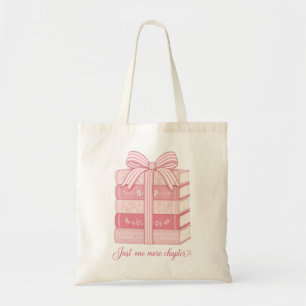 Bolsa Tote Pilha de Livros Rosa Aconchegante Só Mais Um Capít
