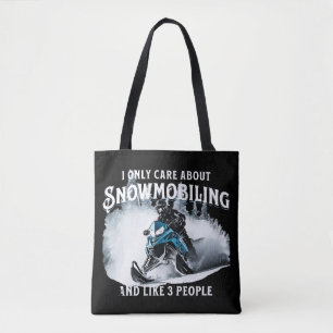 Bolsa Tote Pilotagem de Moto de Neve Engraçada