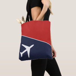 Bolsa Tote Piloto de avião de avião de avião branco Funky