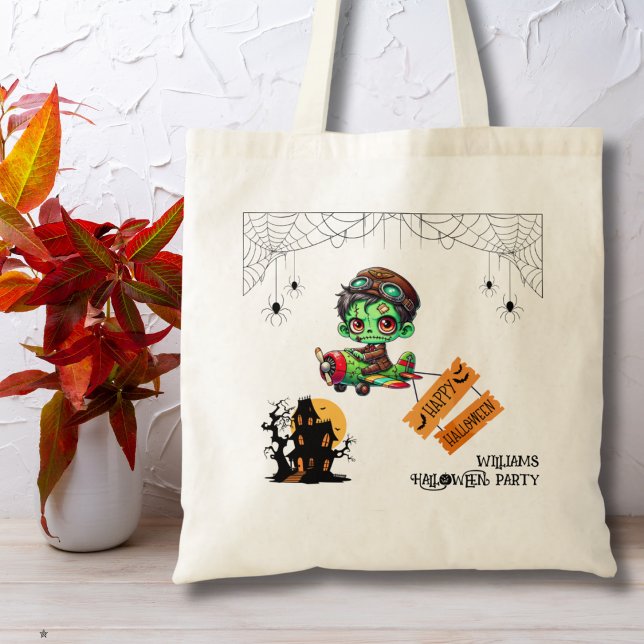 Bolsa Tote Piloto de avião Zombie Whimbie para crianças Hallo (Criador carregado)