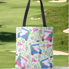 Bolsa Tote Pílula de Golfe Verde Rosa