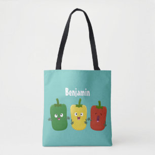 Bolsa Tote Pimenta-de-sino-branco capsicum trio cantando cart