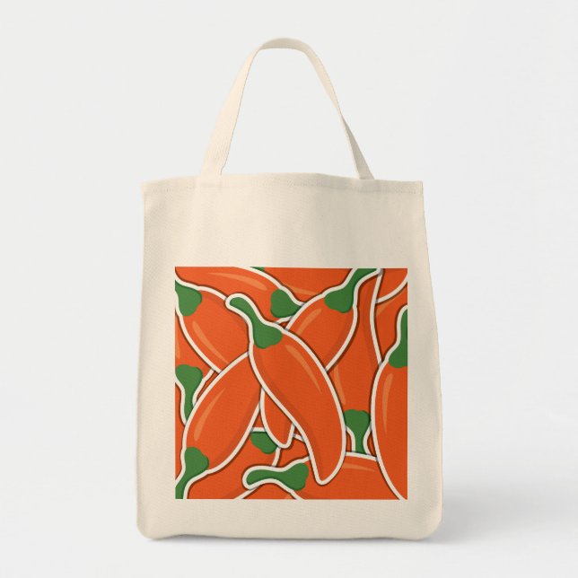 Bolsa Tote Pimento-pimentão-de-laranja-Funky (Frente)
