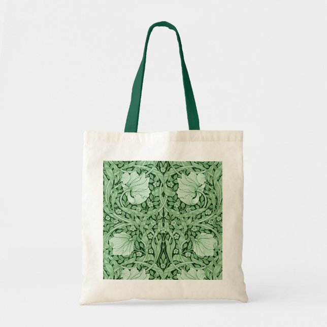 Bolsa Tote Pimpernel Green, William Morris (Frente)