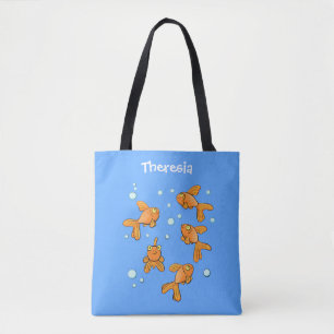 Bolsa Tote Pimpim-laranja-acastanhado na ilustração de dese