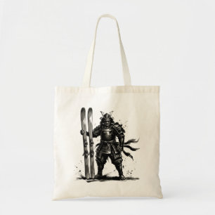 Bolsa Tote Pincel de Arte de Snowboard - Samurai em Pé