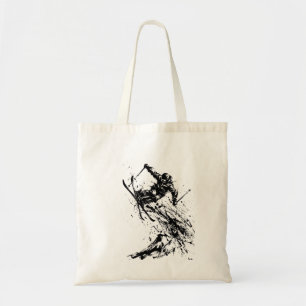 Bolsa Tote Pincel de Snowboard Arte - Salto de Esquiador - Se