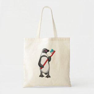 Bolsa Tote Pincel dos dentes pinguins