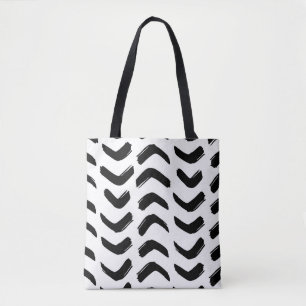 Bolsa Tote Pincel trava padrão uniforme de colheita. Preto e