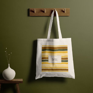 Bolsa Tote Pincelada Alegre Personalizar Texto Terra Quente