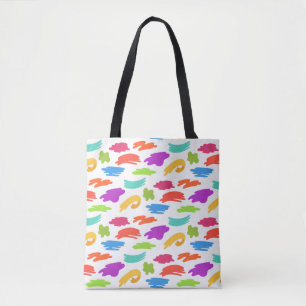 Bolsa Tote Pinceladas coloridas de desenho animado