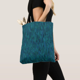 Bolsa Tote Pinceladas Impressionistas, Azul-Marinho, Verde-Ág