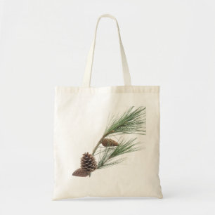 Bolsa Tote Pine branch com os cones