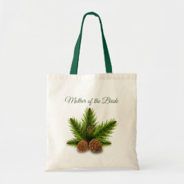 Bolsa Tote Pine Cones Mãe do Saco de Tota da Noiva