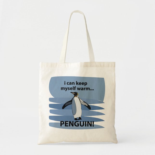 Bolsa Tote Pinguim Animal Cute Engraçado (Frente)