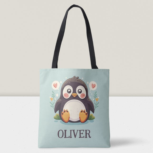 Bolsa Tote Pinguim Bebê Desenho Fofo (Criador carregado)
