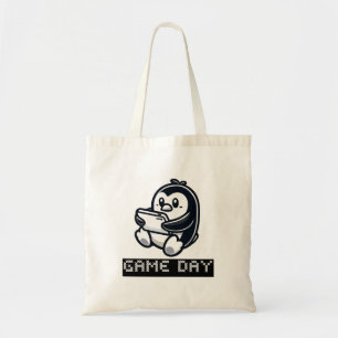 Bolsa Tote Pinguim bonito está jogando videogame - Dia do jog