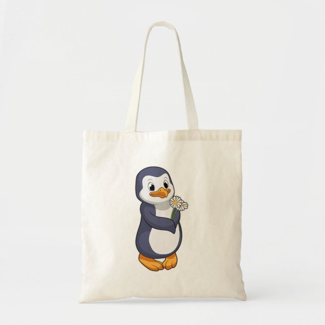Bolsa Tote Pinguim com Daisy (Frente)