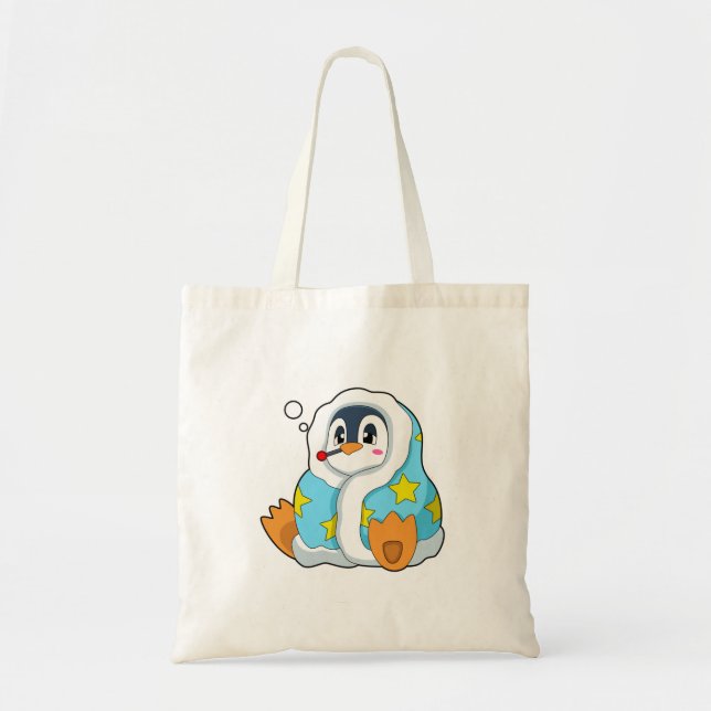 Bolsa Tote Pinguim com termômetro clínico (Frente)