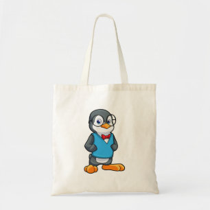 Bolsa Tote Pinguim como Nerd de óculos
