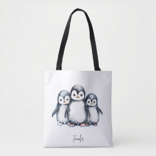 Bolsa Tote Pinguim Cute Personalizado