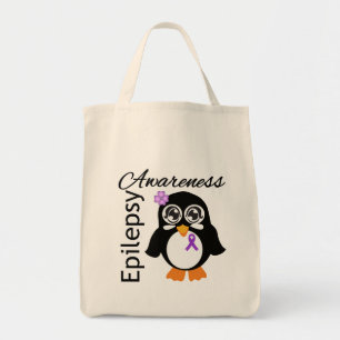 Bolsa Tote Pinguim da consciência da epilepsia
