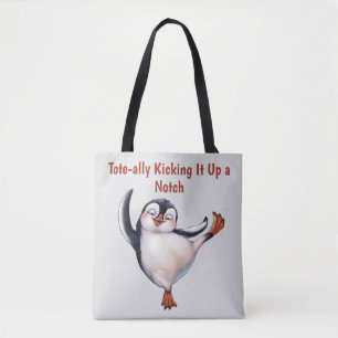 Bolsa Tote Pinguim Dançante