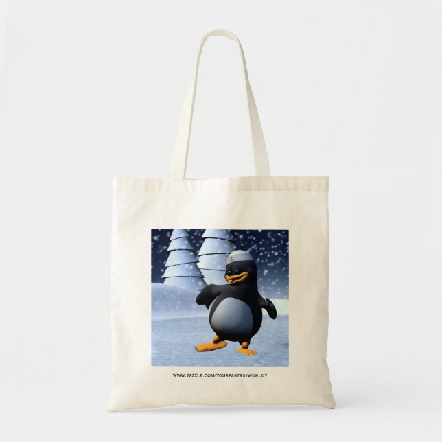 Bolsa Tote Pinguim Dançante (Frente)