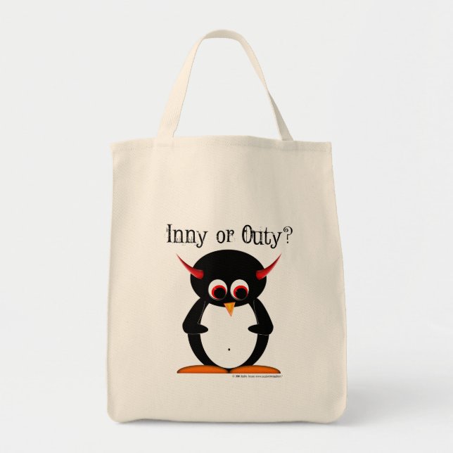 Bolsa Tote Pinguim Inny ou Outy Bag (Frente)