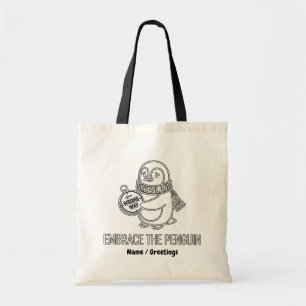 Bolsa Tote Pinguim Perdido da Groenlândia Divertido Abraça o