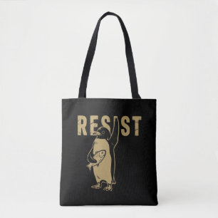 Bolsa Tote Pinguim resiste aos pinguins protestando contra ta