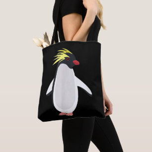 Bolsa Tote Pinguim Rockhopper Fofo Animal Antártico Engraçado