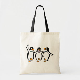 Bolsa Tote Pinguins dançarinos bonitos e animados