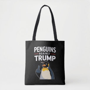 Bolsa Tote Pinguins de Asas Levantadas Resistem Contra Trump