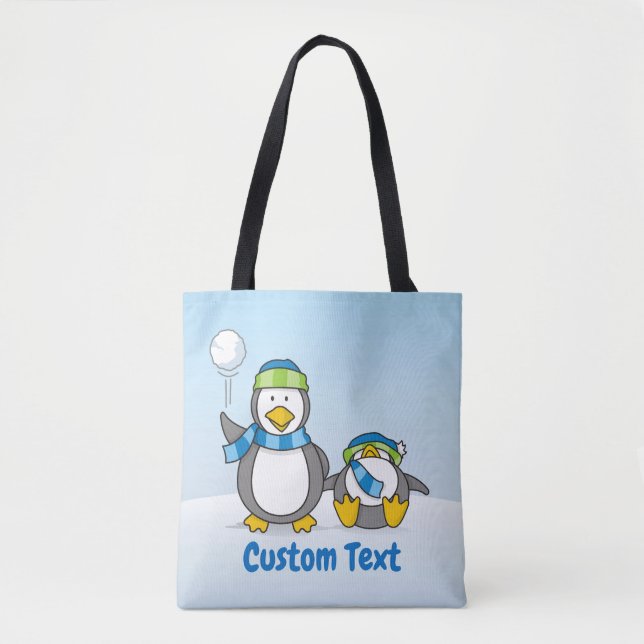 Bolsa Tote Pinguins de neve para o saco (Frente)