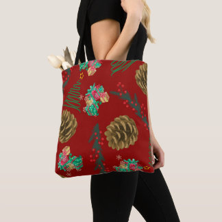 Bolsa Tote Pinhas de Natal