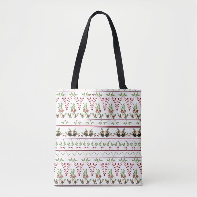 Bolsa Tote Pinho e bagas de toalha (Frente)