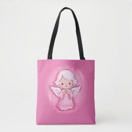 Bolsa Tote Pink Anjo De Natal E Cinzas Comprando