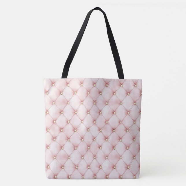 Bolsa Tote Pink Blush Dourado Tufts Natal (Frente)
