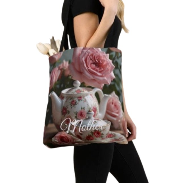 Bolsa Tote Pink Cabbage Rose Tea  (Chic tote bag for Mom—perfect for errands, shopping, and showing love this Mother’s Day.

)