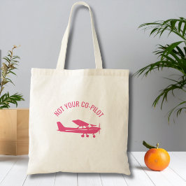 Bolsa Tote Pink Cessna Airplane Not Your Co-Pilot Funny Femal