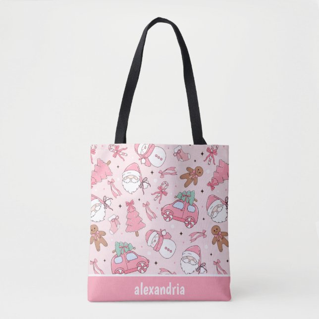 Bolsa Tote Pink Christmas Seless (Frente)
