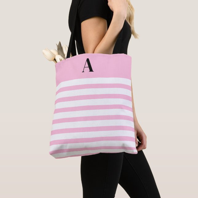 Bolsa Tote Pink Coquette Monogram (A) (Close Up)