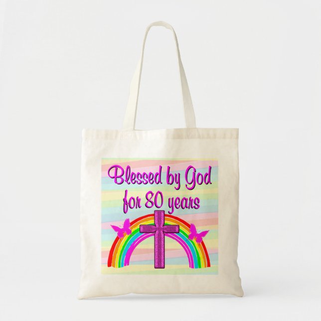 BOLSA TOTE PINK CROSS E RAINBOW 80 ANIVERSÁRIO (Frente)
