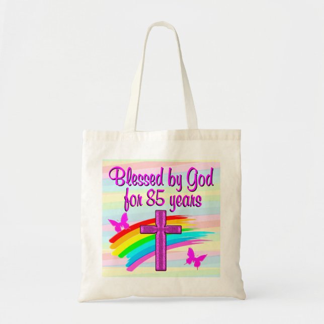 BOLSA TOTE PINK CROSS E RAINBOW 85º ANIVERSÁRIO TOTE BAG (Frente)