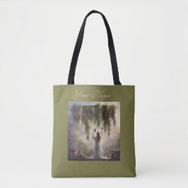 Bolsa Tote Pink e Sage Eréico Herb secagem cottagecore