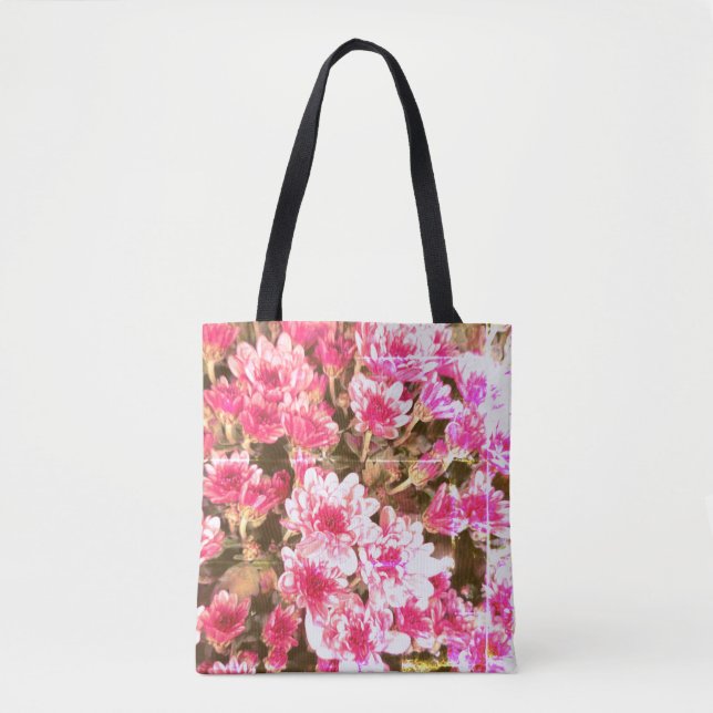Bolsa Tote Pink Floral Bloom Pattern – Soft Botanical Design (Frente)