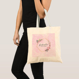 Bolsa Tote Pink Floral Wreath