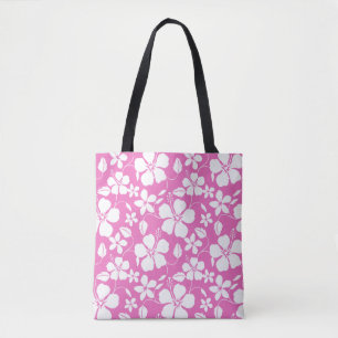 BOLSA TOTE PINK HAWAIIAN HULA (HIBISCUS)
